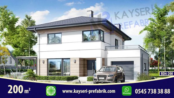 kayseri prefabrikten dubleks çift katlı ev villa